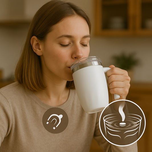 Automatic magnetic stirring cup