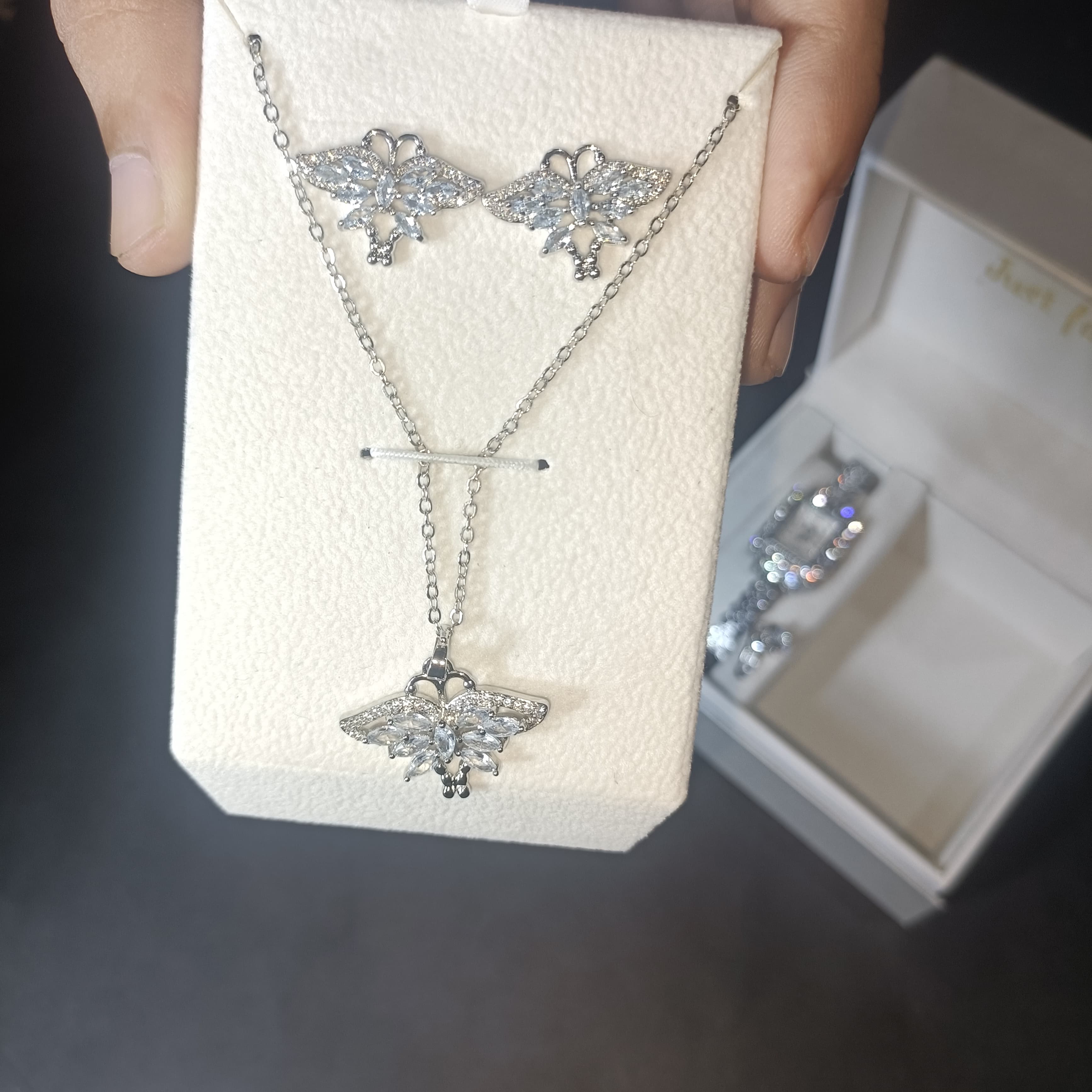 Elegant Butterfly Jewelry & Watch Set