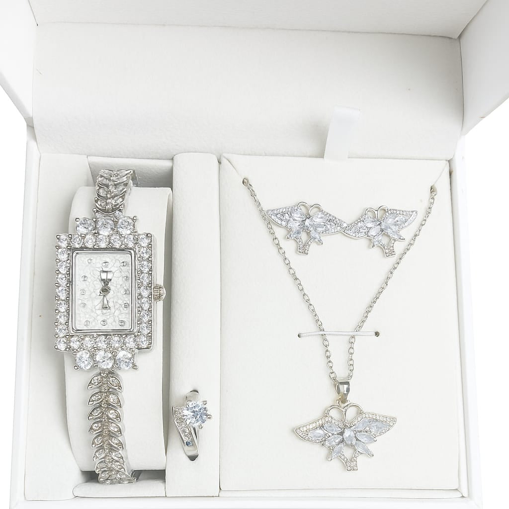 Elegant Butterfly Jewelry & Watch Set